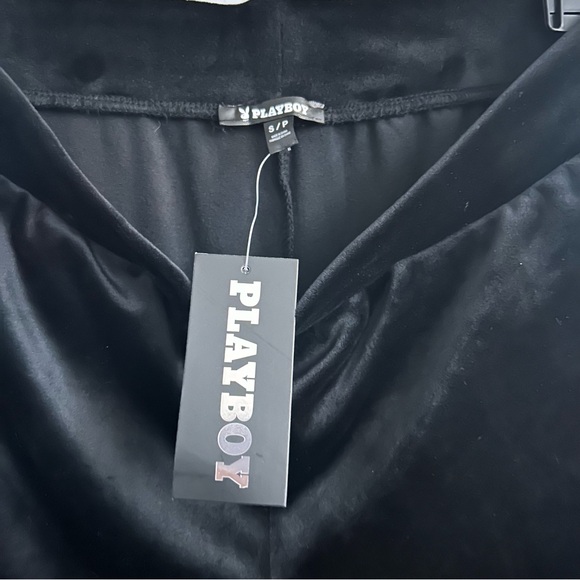 PLAYBOY Black and Pink Velour Set - Picture 8 of 10